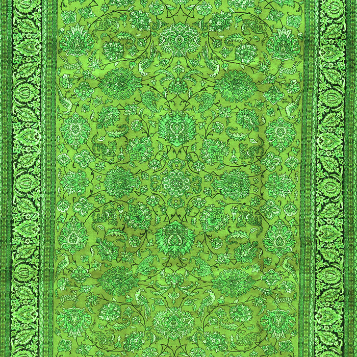Serging Thickness of Machine Washable Persian Green Traditional Area Rugs, wshtr4808grn