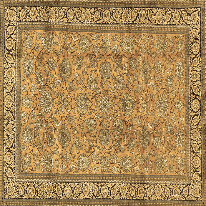 Square Machine Washable Persian Brown Traditional Rug, wshtr4808brn