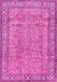 Machine Washable Persian Pink Traditional Rug, wshtr4808pnk