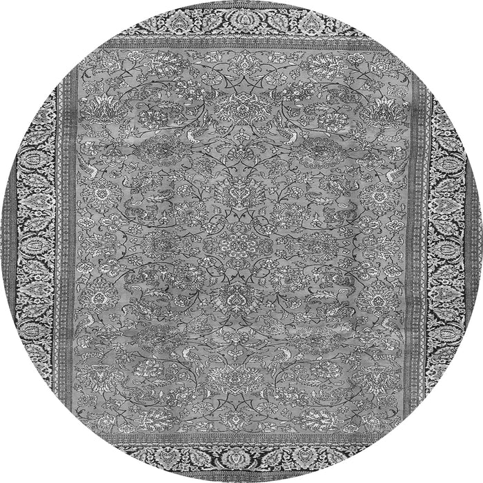 Machine Washable Persian Gray Traditional Rug, wshtr4808gry