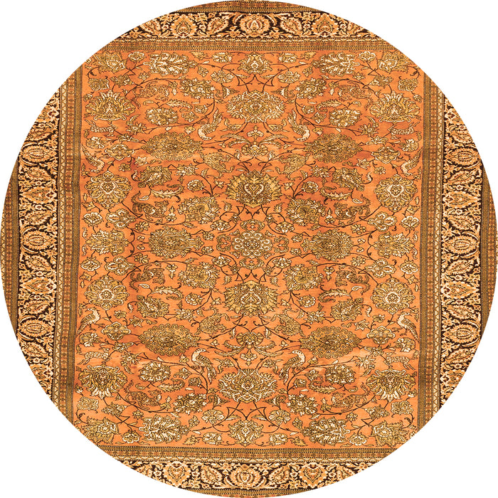 Square Persian Orange Traditional Rug, tr4808org