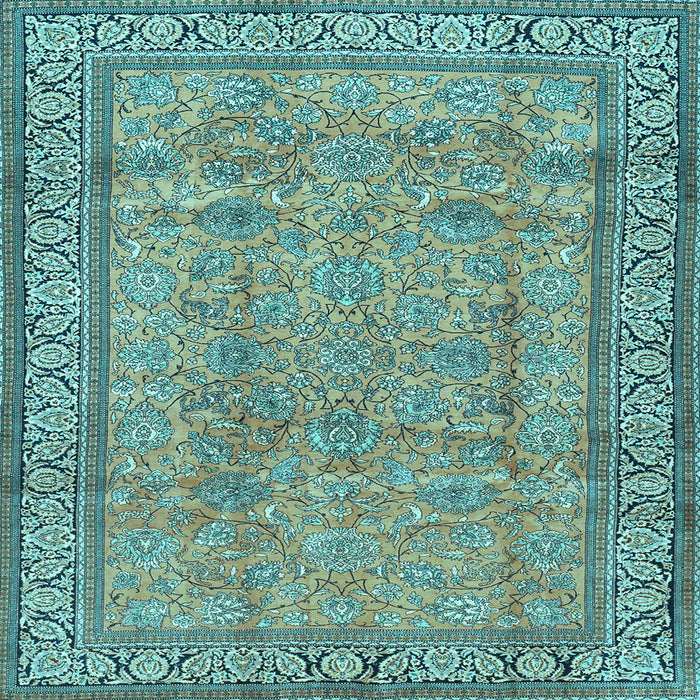 Square Persian Light Blue Traditional Rug, tr4808lblu
