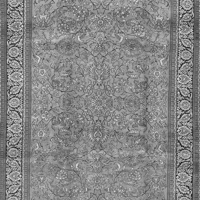 Serging Thickness of Machine Washable Persian Gray Traditional Rug, wshtr4808gry