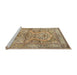 Sideview of Machine Washable Traditional Sienna Brown Rug, wshtr4809