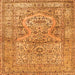 Serging Thickness of Persian Orange Traditional Rug, tr4809org