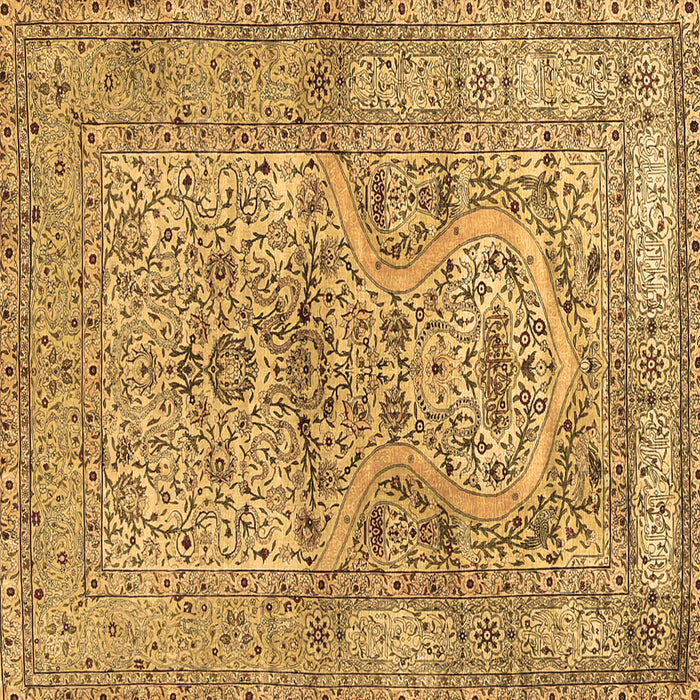 Square Machine Washable Persian Brown Traditional Rug, wshtr4809brn
