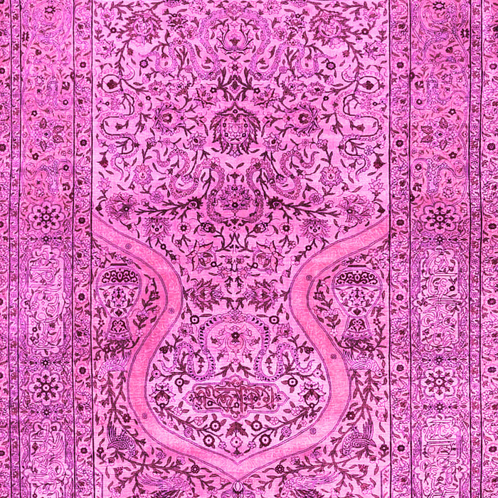 Machine Washable Persian Pink Traditional Rug, wshtr4809pnk