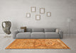 Machine Washable Persian Orange Traditional Area Rugs in a Living Room, wshtr4809org