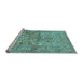 Sideview of Machine Washable Persian Light Blue Traditional Rug, wshtr4809lblu