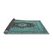 Sideview of Medallion Light Blue Traditional Rug, tr480lblu