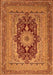 Medallion Orange Traditional Rug, tr480org