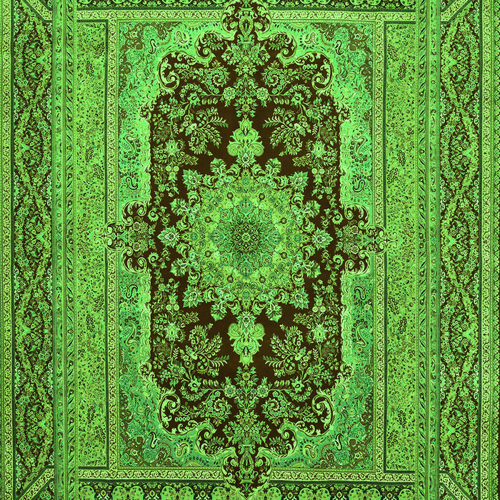 Medallion Green Traditional Rug, tr480grn