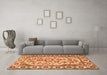 Machine Washable Persian Orange Traditional Area Rugs in a Living Room, wshtr4810org