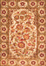 Serging Thickness of Machine Washable Persian Orange Traditional Area Rugs, wshtr4810org