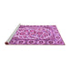 Sideview of Machine Washable Persian Purple Traditional Area Rugs, wshtr4810pur