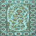 Square Machine Washable Persian Light Blue Traditional Rug, wshtr4810lblu