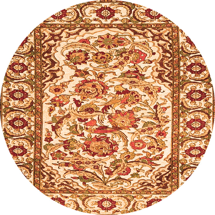 Square Persian Orange Traditional Rug, tr4810org