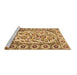 Sideview of Machine Washable Persian Brown Traditional Rug, wshtr4810brn