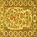 Square Persian Yellow Traditional Rug, tr4810yw