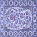 Square Persian Blue Traditional Rug, tr4810blu