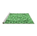 Sideview of Machine Washable Persian Emerald Green Traditional Area Rugs, wshtr4810emgrn