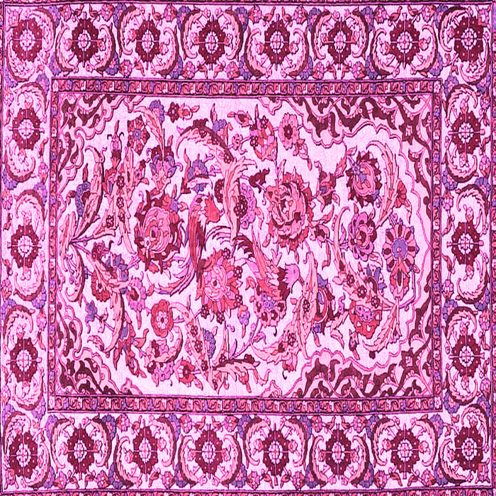 Square Persian Pink Traditional Rug, tr4810pnk