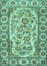 Machine Washable Persian Turquoise Traditional Area Rugs, wshtr4810turq