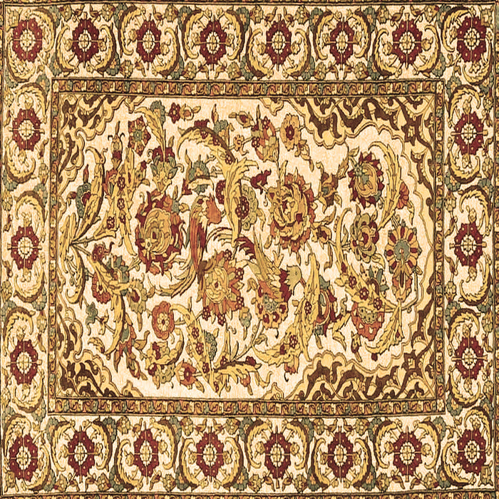 Square Persian Brown Traditional Rug, tr4810brn