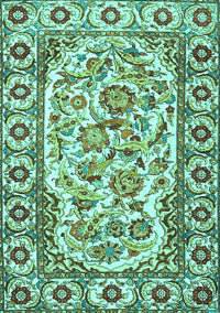 Persian Turquoise Traditional Rug, tr4810turq