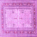 Square Persian Purple Traditional Rug, tr4811pur