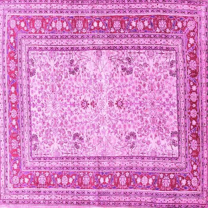 Square Persian Pink Traditional Rug, tr4811pnk