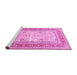 Sideview of Machine Washable Persian Pink Traditional Rug, wshtr4811pnk