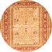 Square Persian Orange Traditional Rug, tr4811org