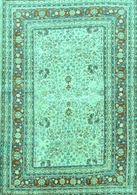 Persian Turquoise Traditional Rug, tr4811turq