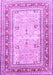 Machine Washable Persian Purple Traditional Area Rugs, wshtr4811pur