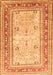 Serging Thickness of Machine Washable Persian Orange Traditional Area Rugs, wshtr4811org