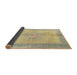 Sideview of Traditional Copper Green Medallion Rug, tr4812