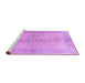 Sideview of Machine Washable Medallion Purple Traditional Area Rugs, wshtr4812pur