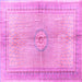 Square Medallion Pink Traditional Rug, tr4812pnk