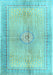 Medallion Light Blue Traditional Rug, tr4812lblu