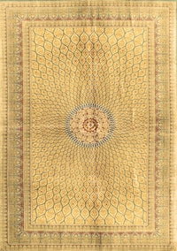 Medallion Brown Traditional Rug, tr4812brn