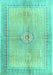 Medallion Turquoise Traditional Rug, tr4812turq