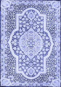 Medallion Blue Traditional Rug, tr4813blu