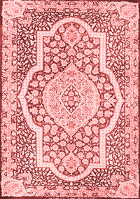 Medallion Red Traditional Rug, tr4813red