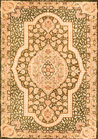 Medallion Orange Traditional Rug, tr4813org