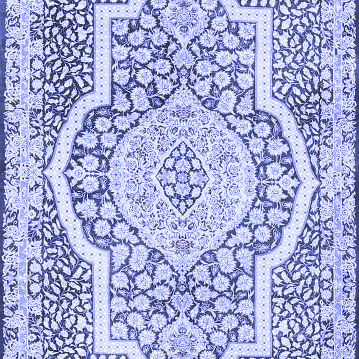 Medallion Blue Traditional Rug, tr4813blu