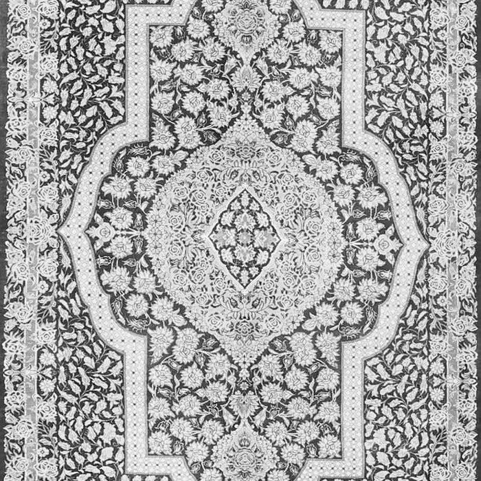 Medallion Gray Traditional Rug, tr4813gry