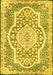 Medallion Yellow Traditional Rug, tr4813yw