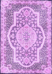 Medallion Purple Traditional Rug, tr4813pur