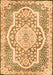 Serging Thickness of Machine Washable Medallion Orange Traditional Area Rugs, wshtr4813org